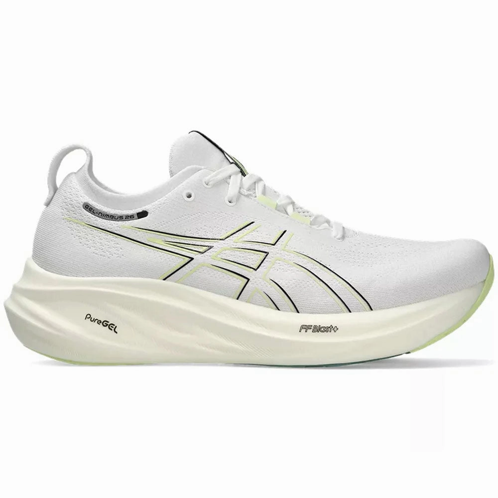 Men's Asics Gel-Nimbus 26, White/Birch, 12 D Medium Asic Shoes Online