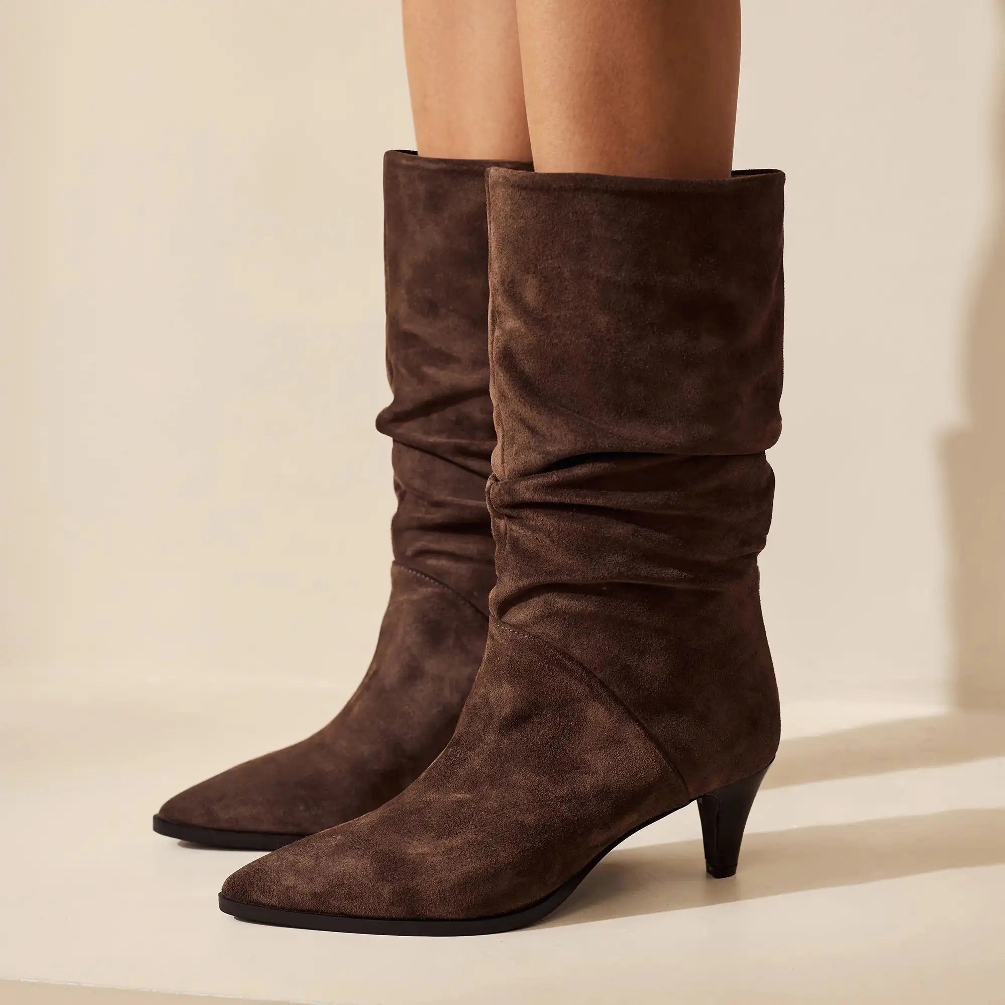 Caulk Boots Vendme Margot brown suede boots