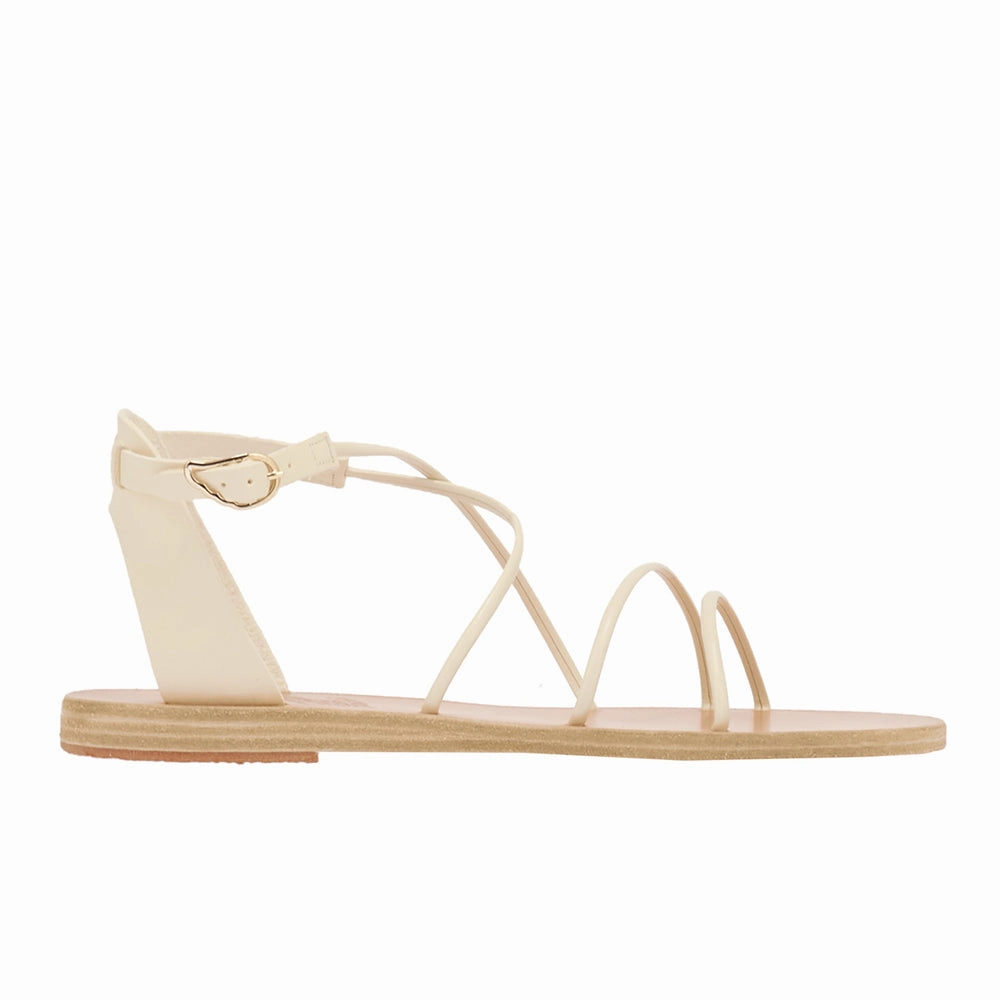 Meloivia Off White Bamboo Sandals