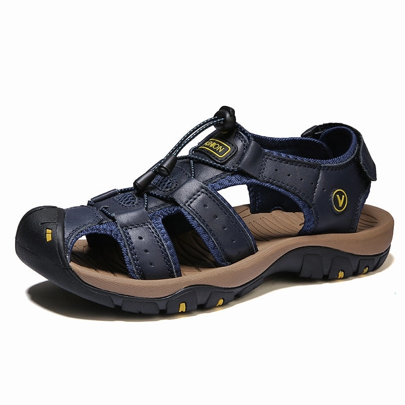 Trendy Sandals 2025 Men Genuine  Leather Sandals for beach or  outdoor / FREE Shipping