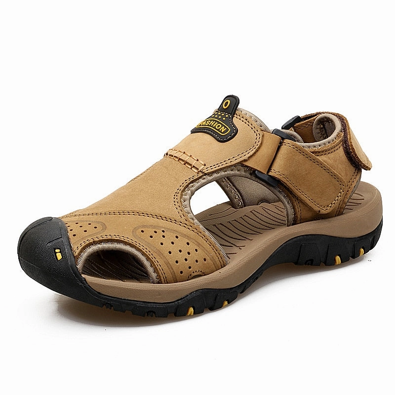 Greek Sandals Men Genuine  Leather Sandals for beach or  outdoor / FREE Shipping