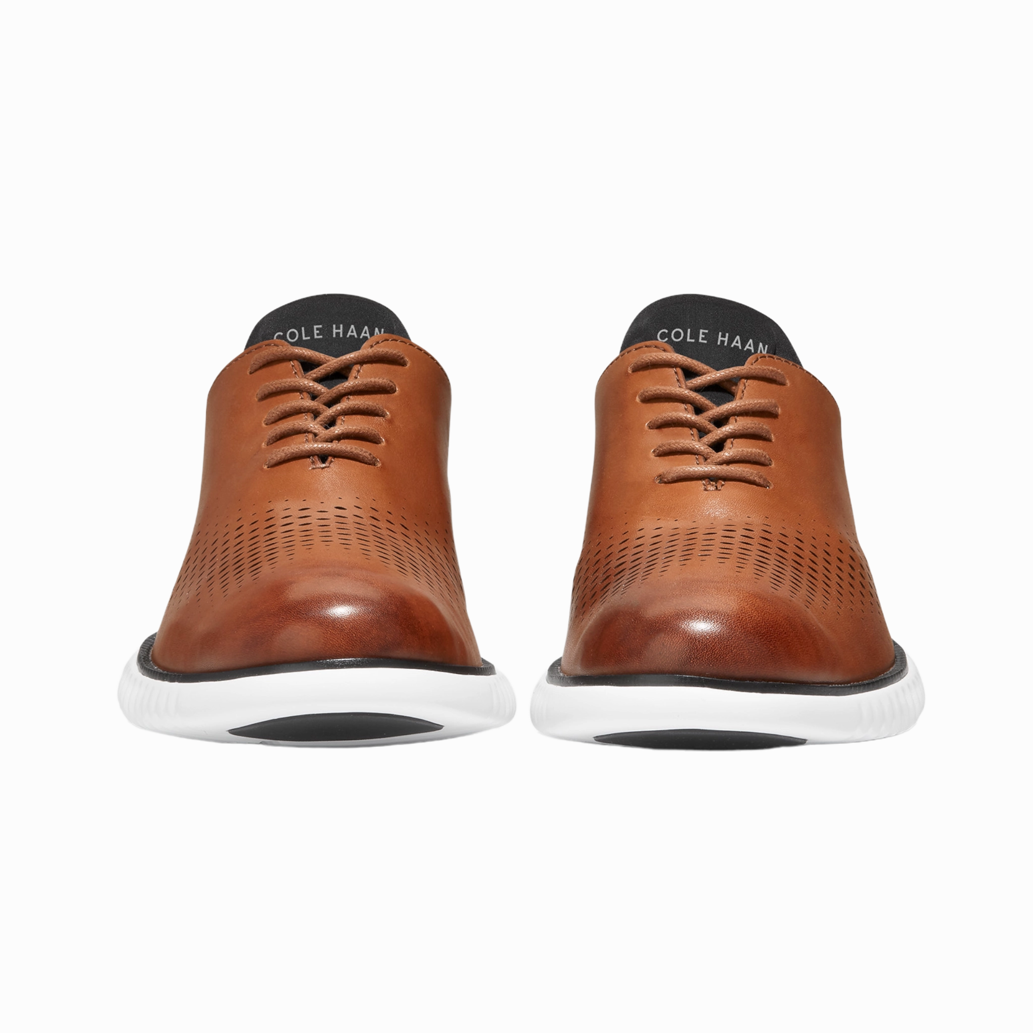 Vintage Smooth Leather Dress Shoes Men's 2.ZERGRAND Laser Wingtip Oxford