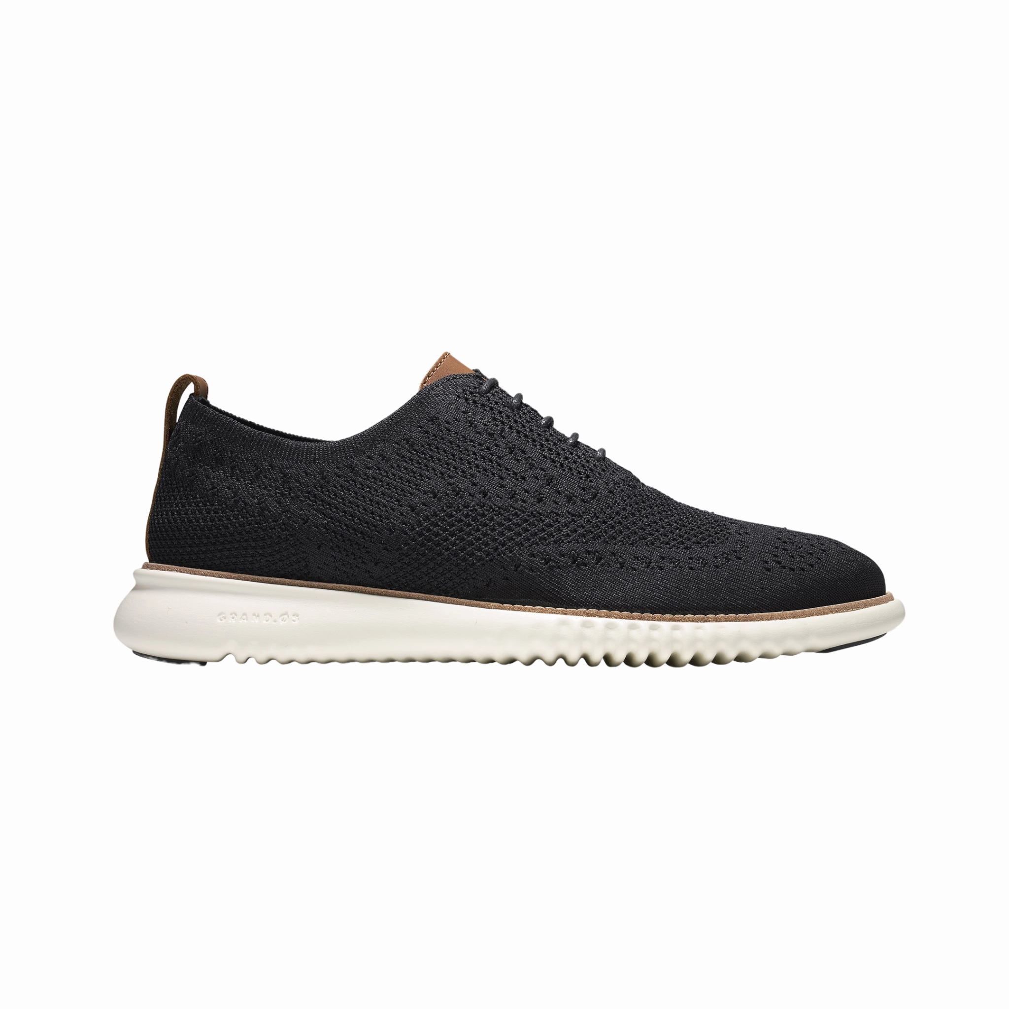 Men's 2.ZERGRAND Wingtip Oxford Riding A Scooter With Dress Shoes