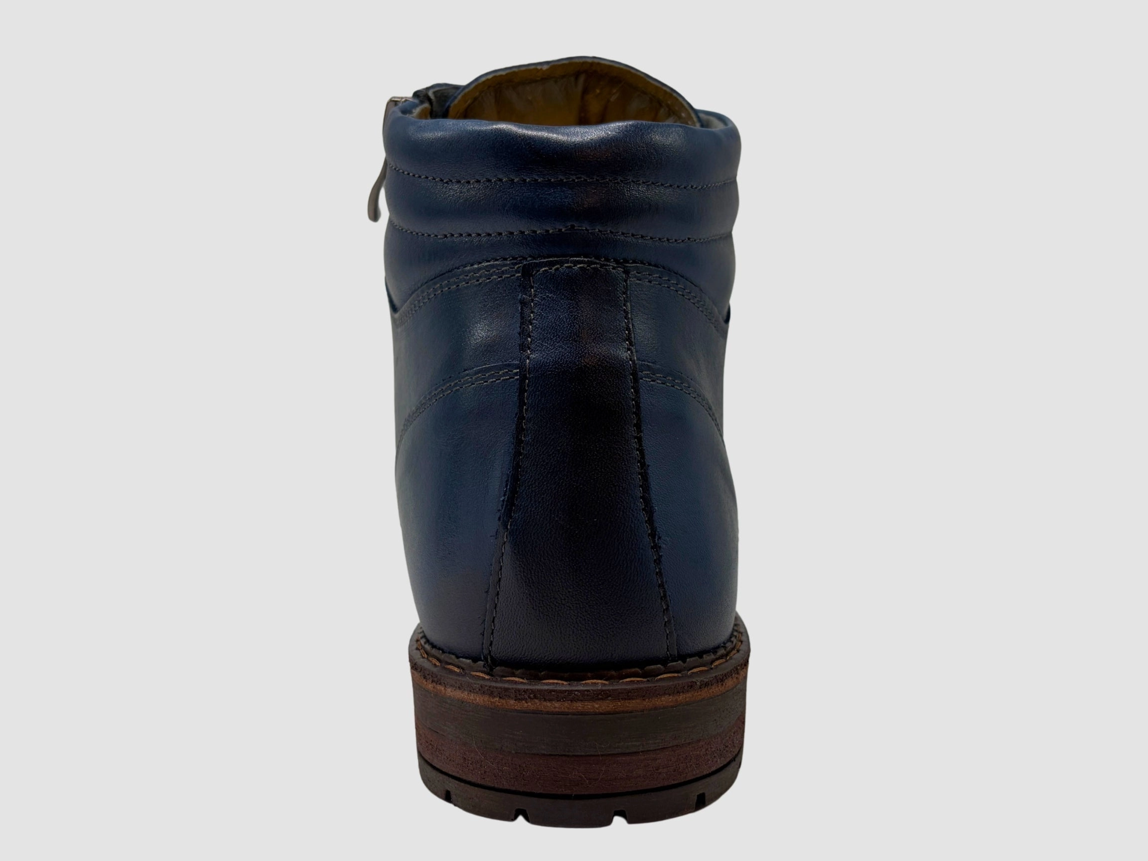 Men's Adrian Leather Boots - Blue Tan Ankle Boots