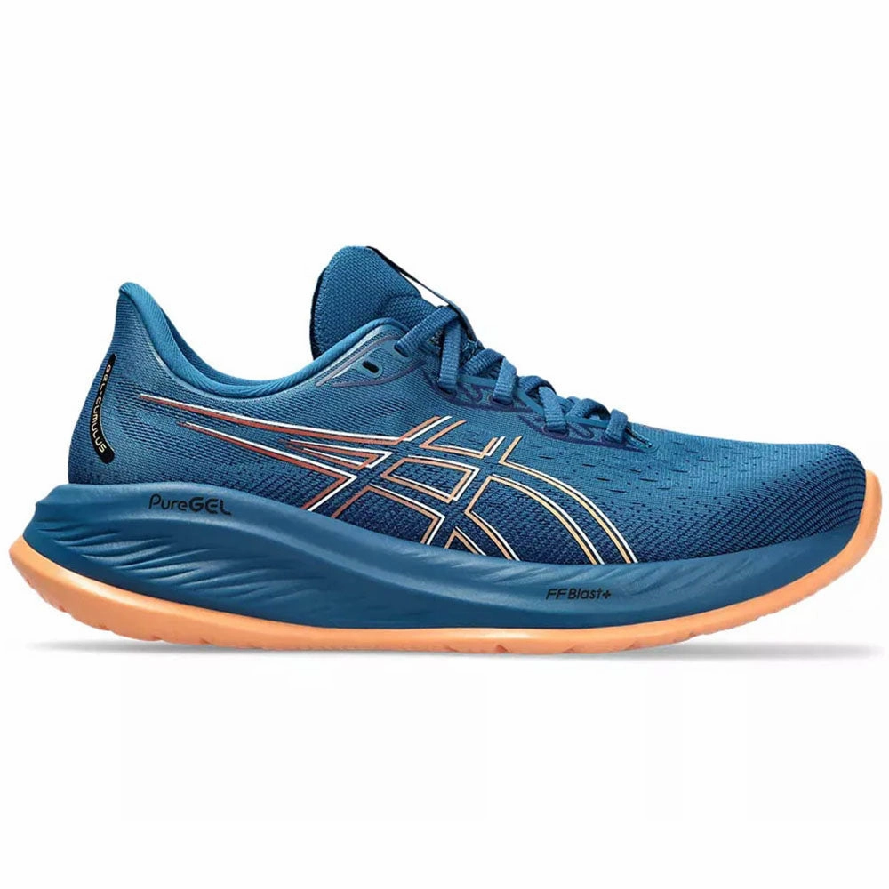 Men's Asics Gel-Cumulus 26, Rich Navy/Faded Orange, 12.5 D Medium Best Asics Overpronation Shoes
