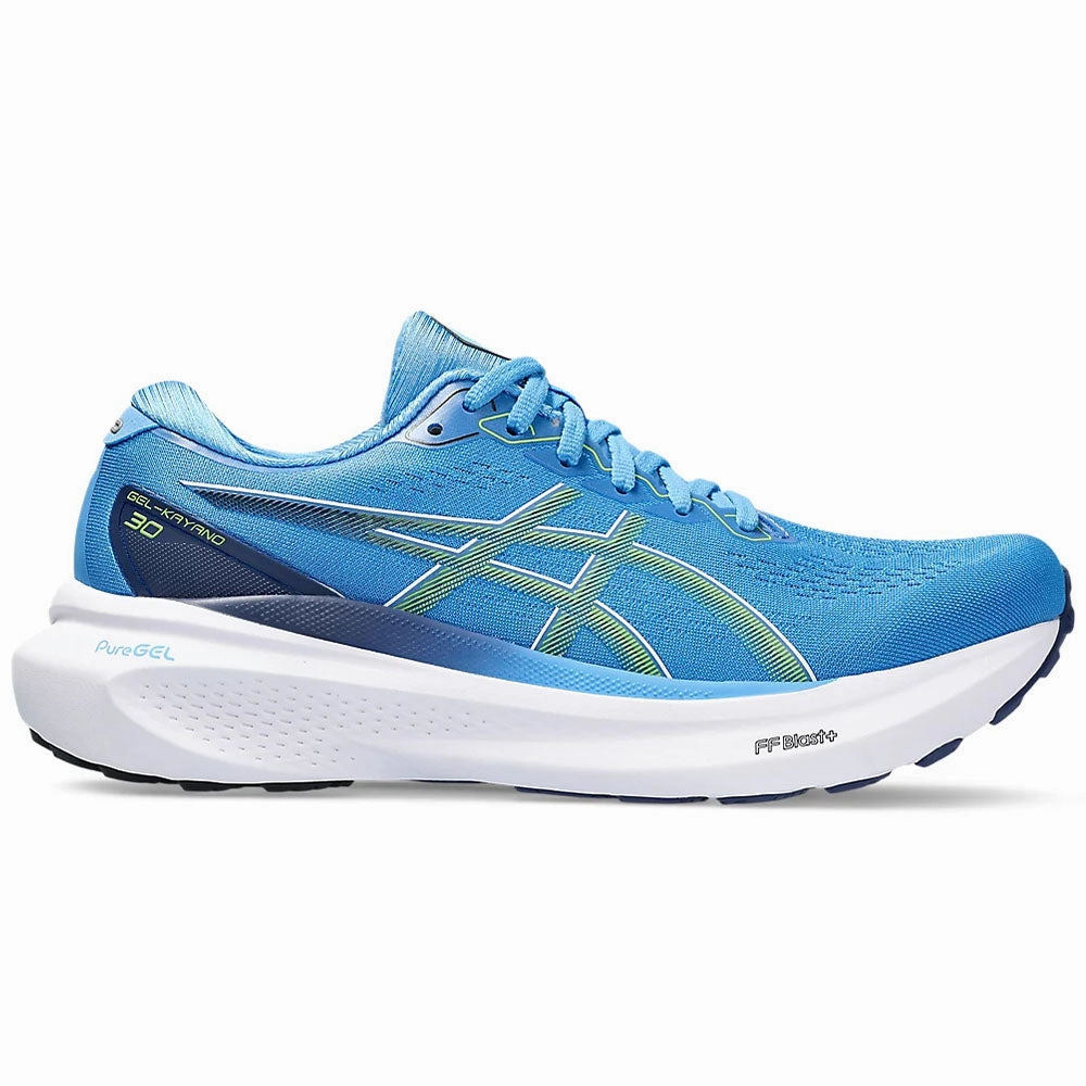 Men's Asics Gel-Kayano 30, Waterscape/Electric Lime, 11 D Medium Asics Tennis Shoes Gel-resolution 7