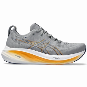 Men's Asics Gel-Nimbus 26, Sheet Rock/Thunder Blue, 12 2E Wide Asics Shoe Stock