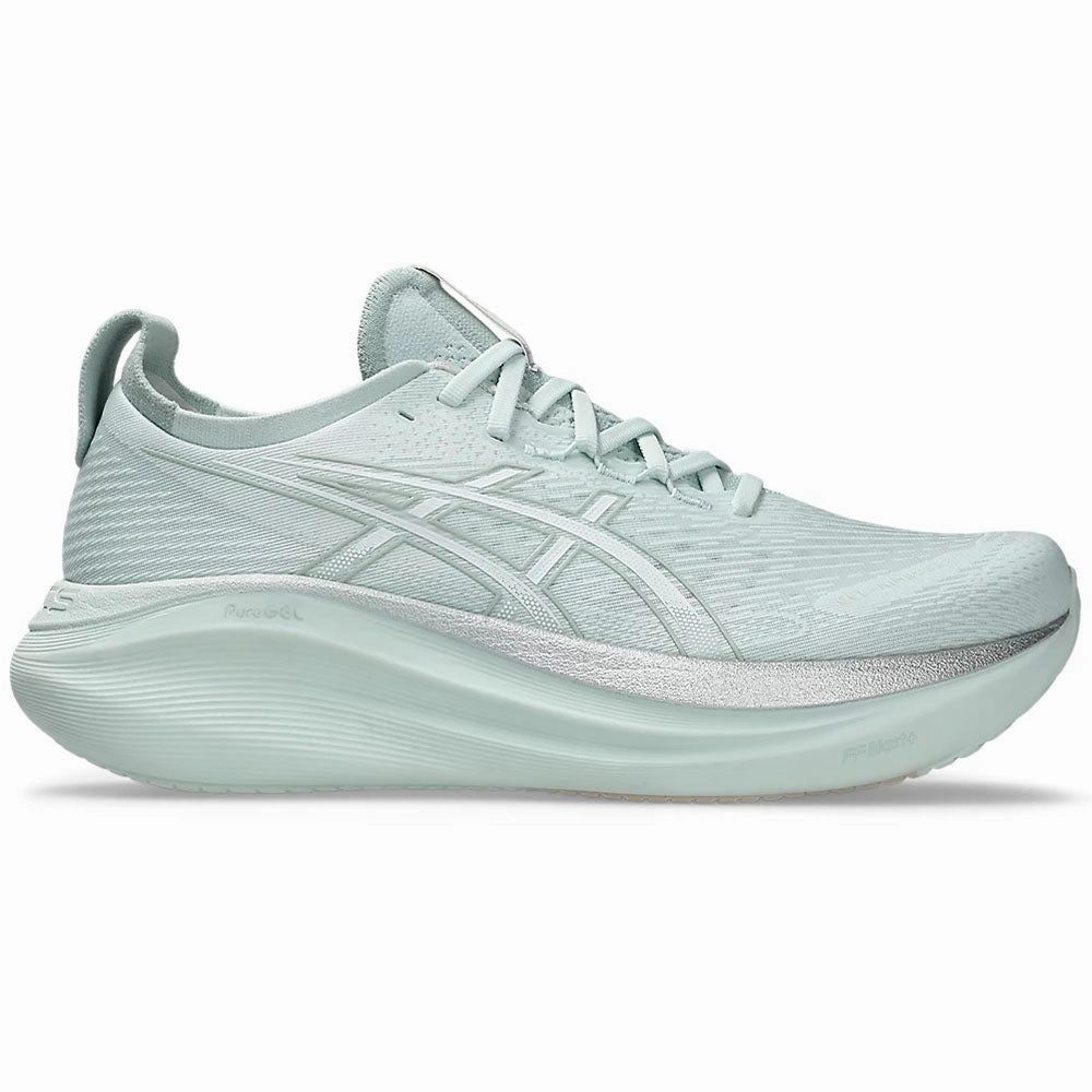 Asics Shoe Chart Men's Asics Gel-Nimbus 27, Pure Aqua/White, 15 D Medium