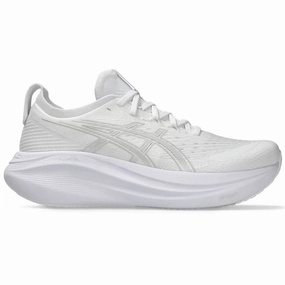 Men's Asics Gel-Nimbus 27, White/Glacier Grey, 10 D Medium Best Value Asics Running Shoes