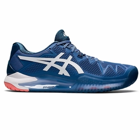 Men's Asics Gel-Resolution 8, Blue Harmony/White, 10 2E Wide Asics Gel-cumulus 25 Shoes