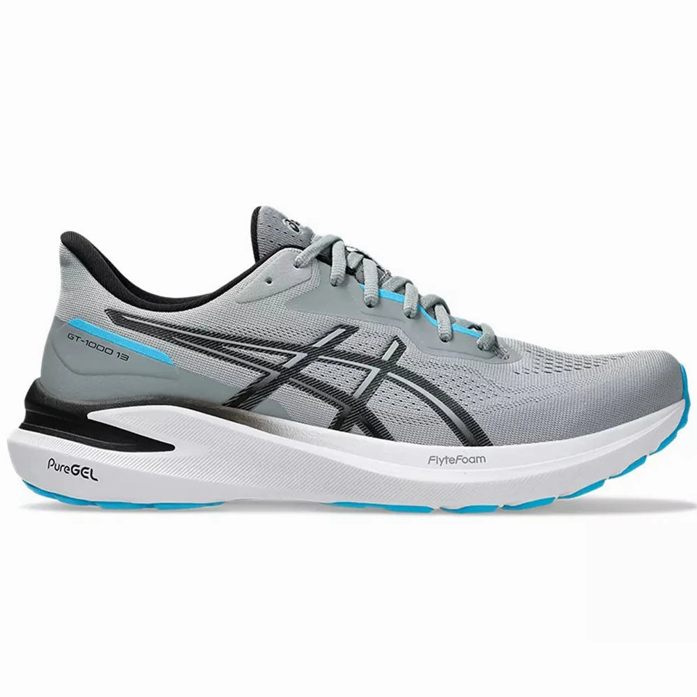 Asics Stability Shoes For Overpronation Men's Asics GT-1000 13, Sheet Rock/Black, 8.5 D Medium