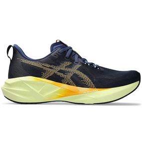 Men's Asics Novablast 5, Indigo Blue/Amber, 14 D Medium Asics Gel Stability Running Shoes