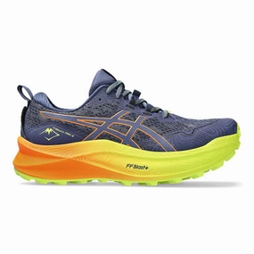 Asics Mesh Running Shoes Men's Asics Trabuco Max 2, Deep Ocean/Bright Orange, 9 D Medium
