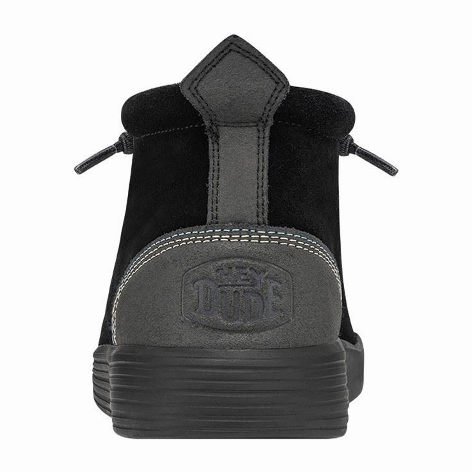 Men's Heydude 40605 Jo Slip On Boots - Jet Black Surplus Combat Boots