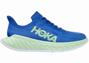 Compared Men's Hoka Carbon X 2, Dazzling Blue/Green Ash, 8 D Medium