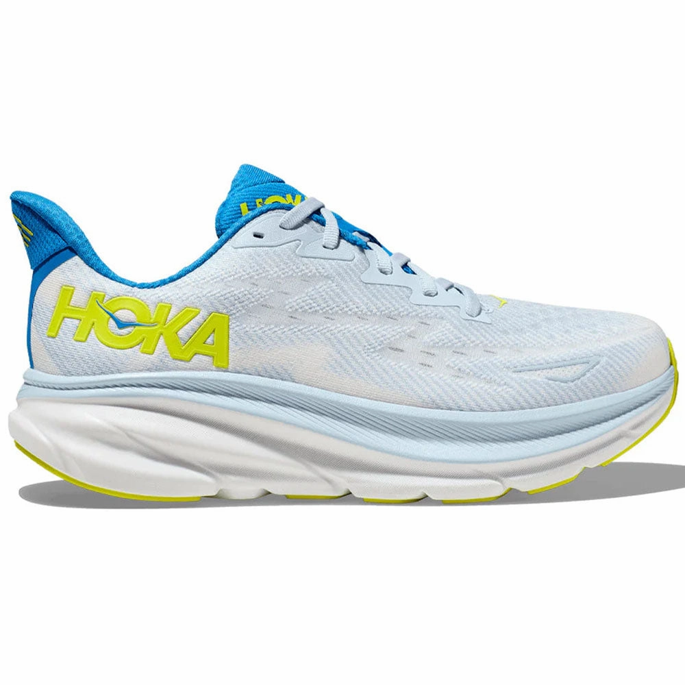 Shoes Bangalore Men's Hoka Clifton 9, Ice Water/Evening Primrose, 8 D Medium