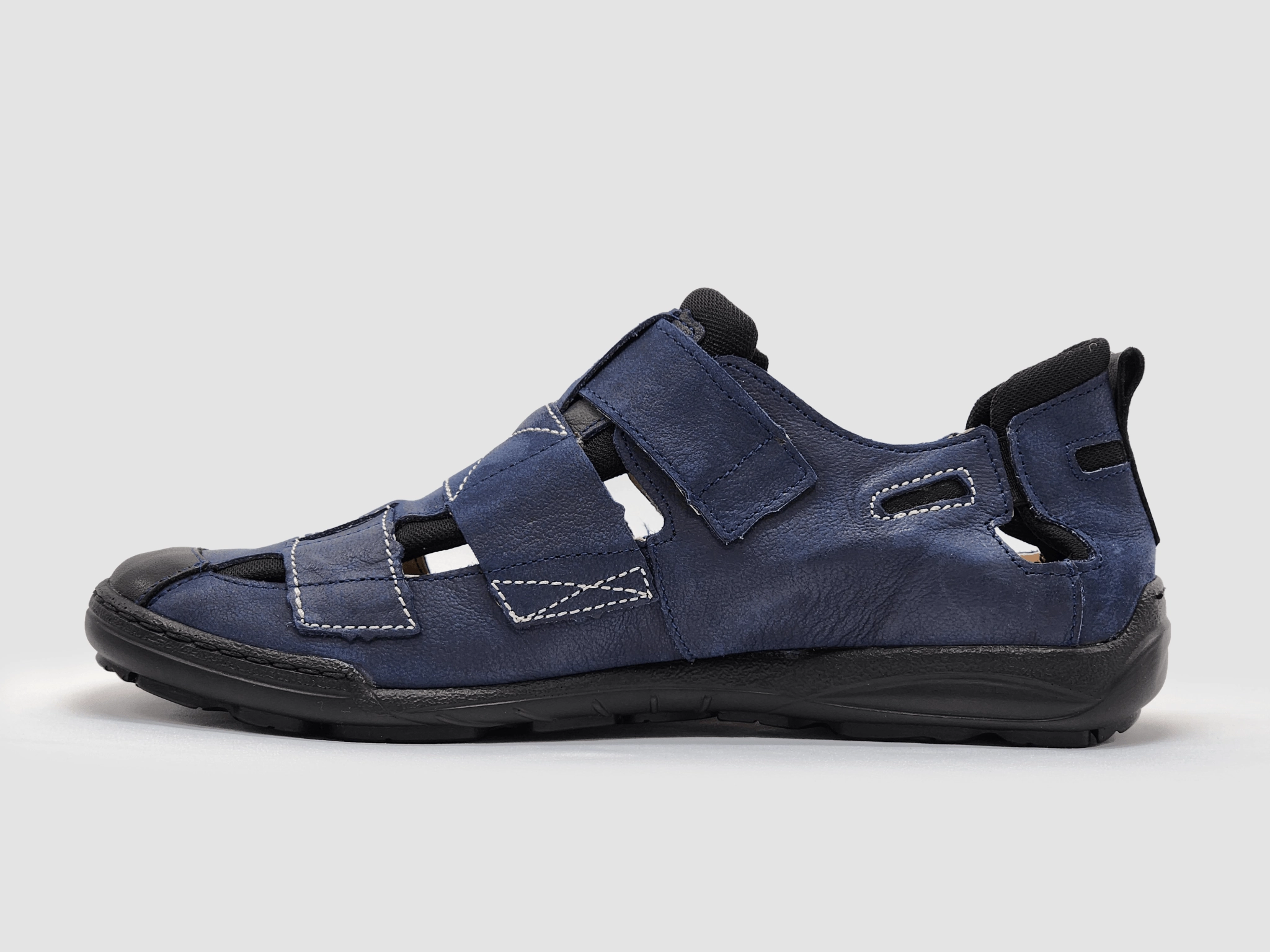 Men's Leather Sandals - Blue Sandals With Plantar Fasciitis