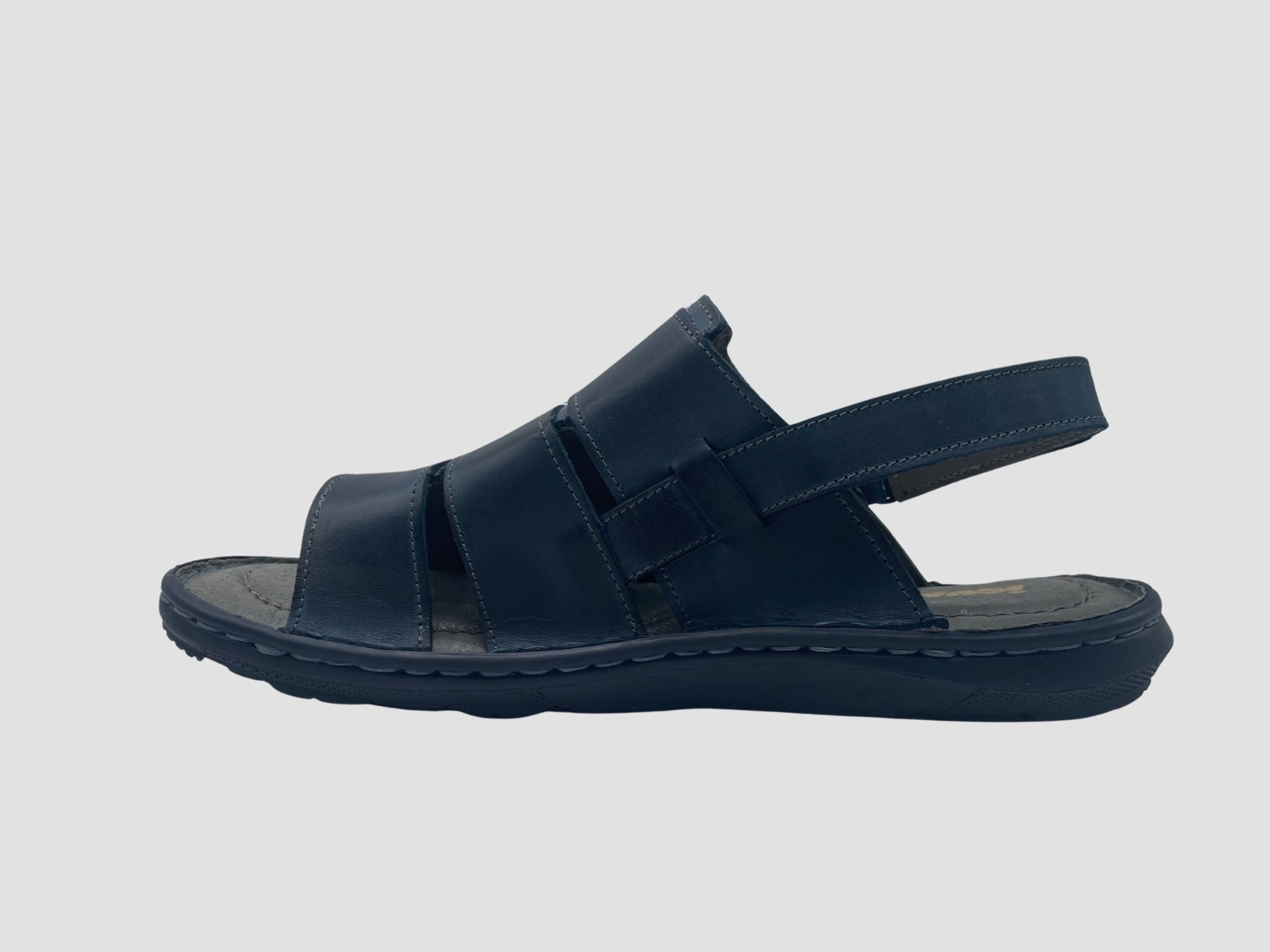 Men's Luca Leather Sandals  Blue Sandals For High Arches