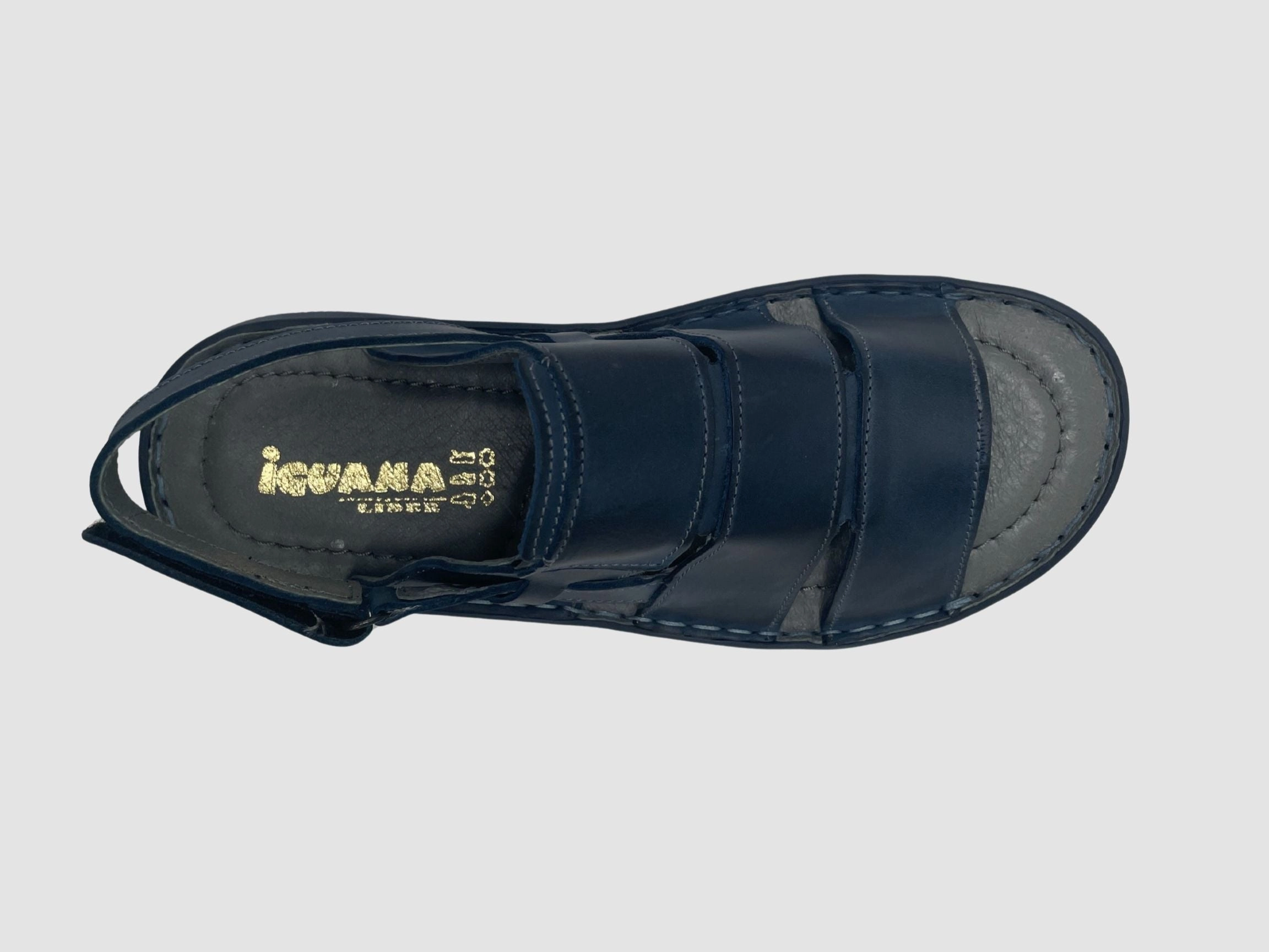 Men's Luca Leather Sandals  Blue Wrap Around Ankle Sandals