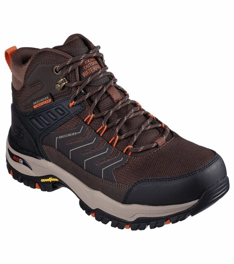 Light Weight Hiking Boots Men's Wide Fit Skechers 204634 Arch Fit Dawson Raveno Hiking Boots