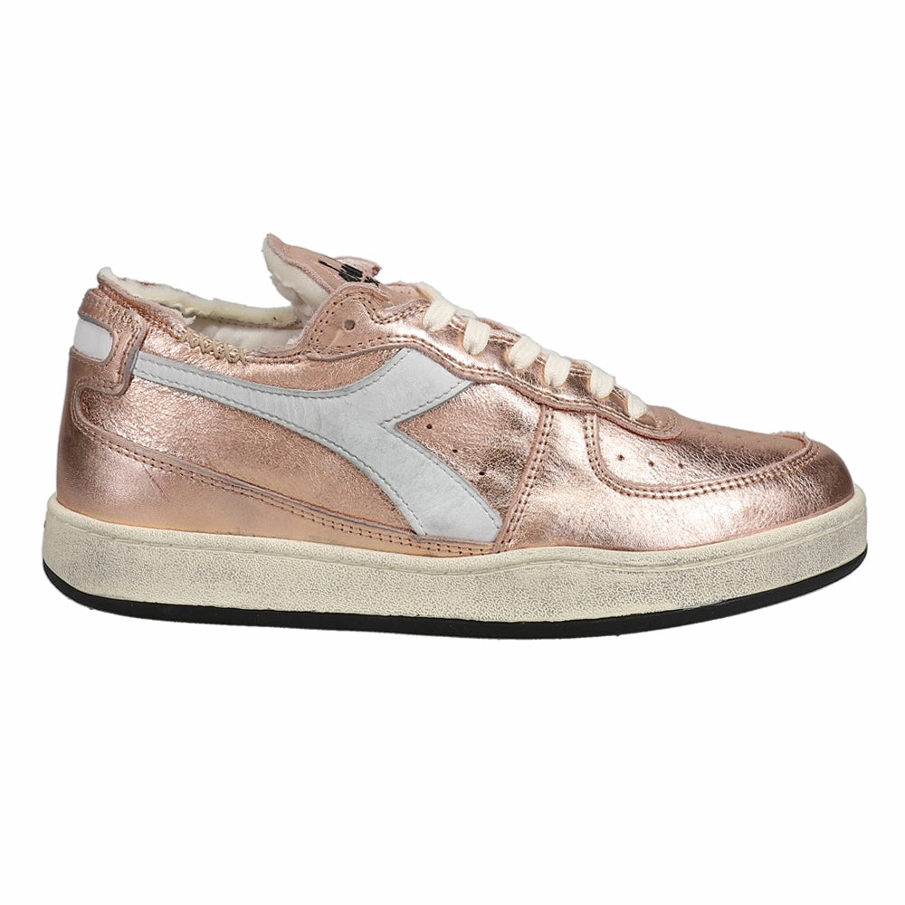 Mi Basket Row Cut Metallic Used Lace Up Sneakers When To Replace Basketball Shoes