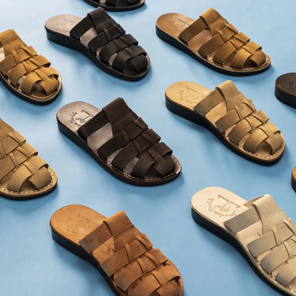 Michael Slide - Leather Pacific Slide Sandal | Yellow Nubuck Teva Sandals Sale