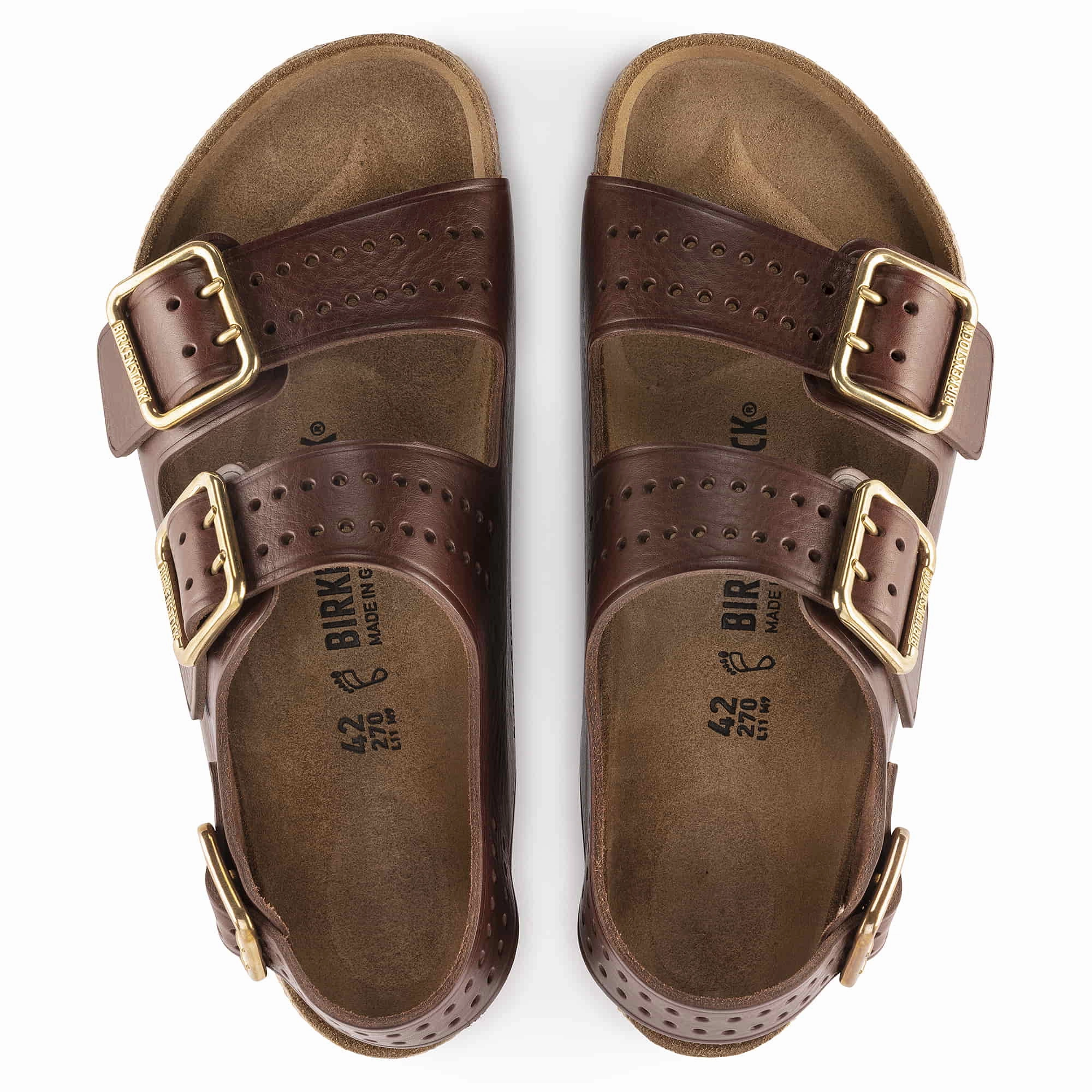 Sandals T Strap Milano Natural Leather