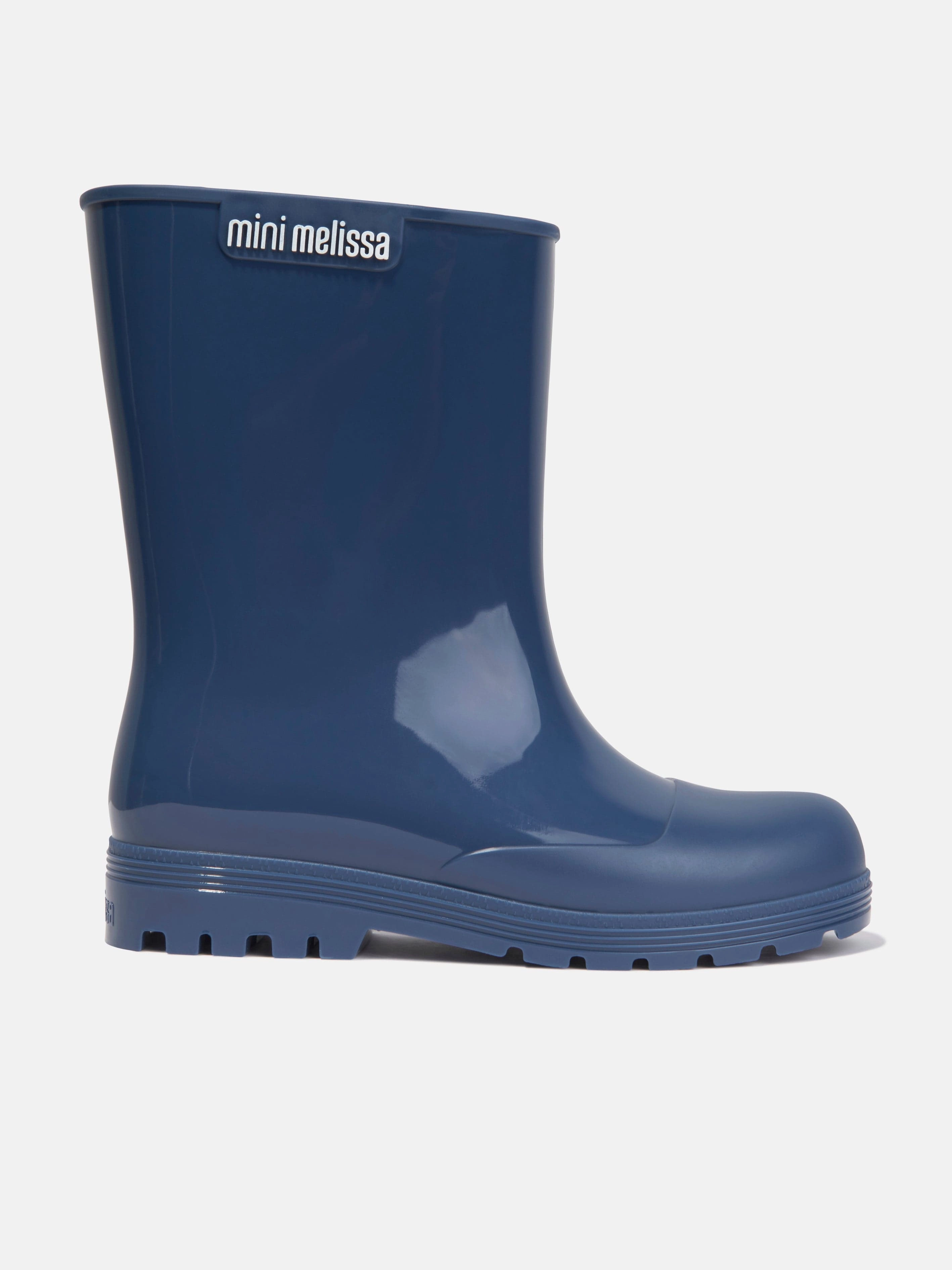 Mini Melissa Girls Welly Boots in Navy Boots Tech 7