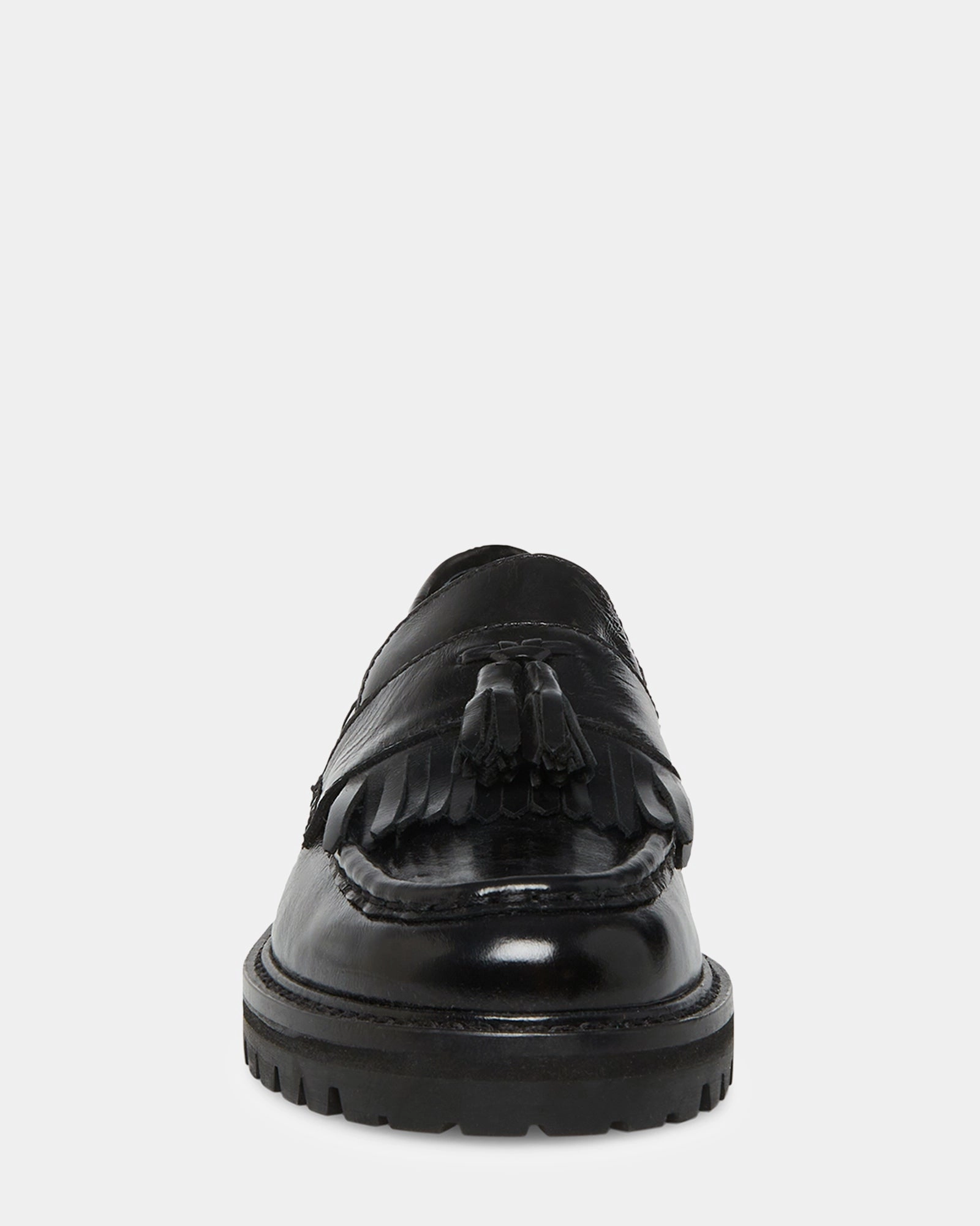 MINKA BLACK LEATHER Grenson Penny Loafers