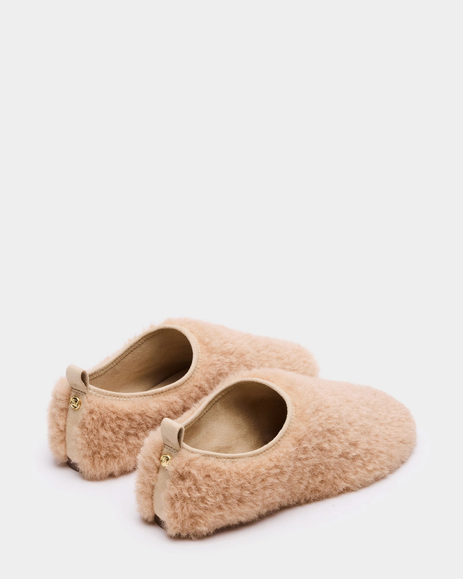 Flatform Loafers MINO FAUX FUR TAN
