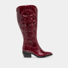 Crib Boots MIRLA WIDE CALF BOOTS OXBLOOD LEATHER