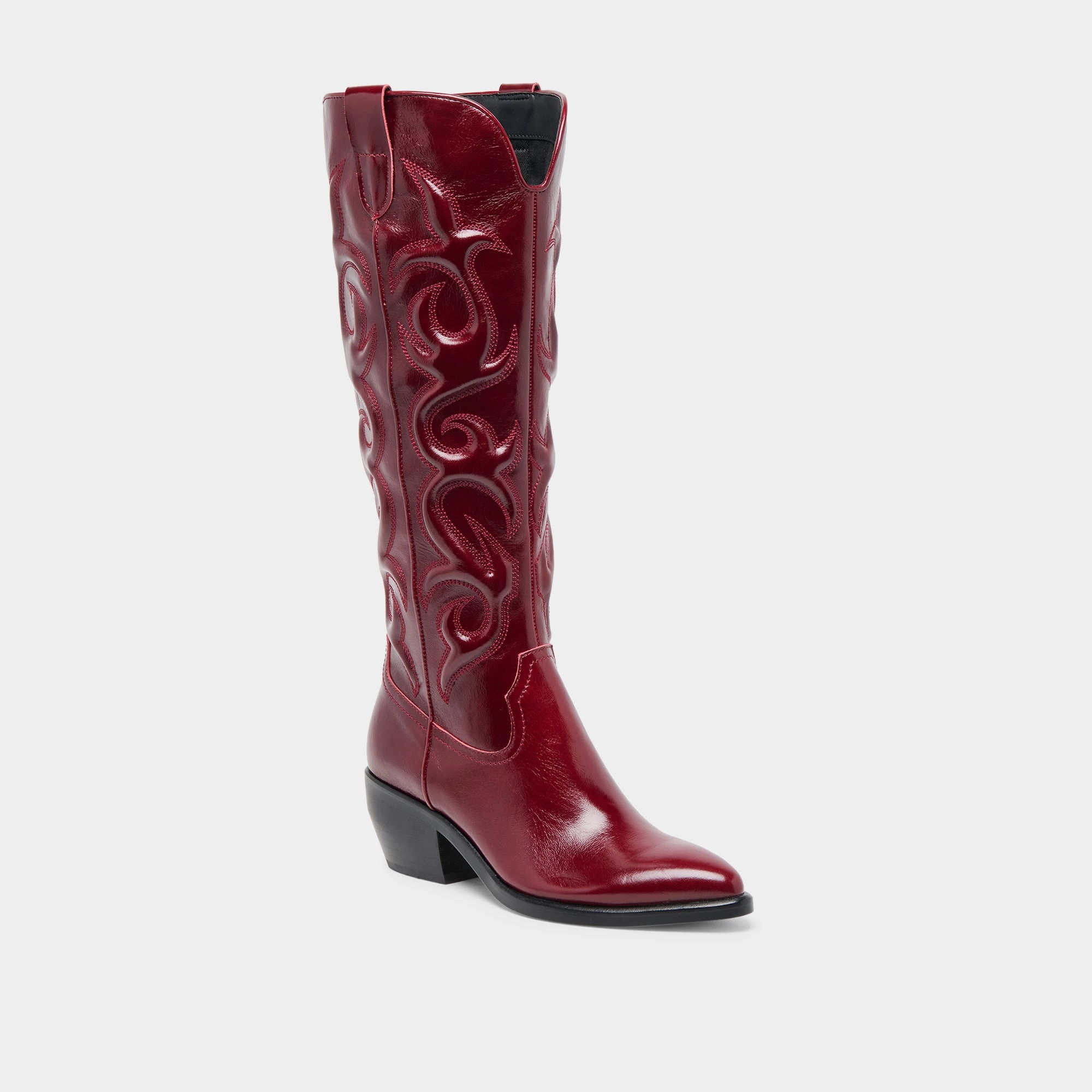 Boots Of Swiftness MIRLA WIDE CALF BOOTS OXBLOOD LEATHER