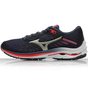Recommended Running Shoes For Plantar Fasciitis Mizuno Wave Rider 24 Women's Running Shoe - India Ink/Platinum Gold