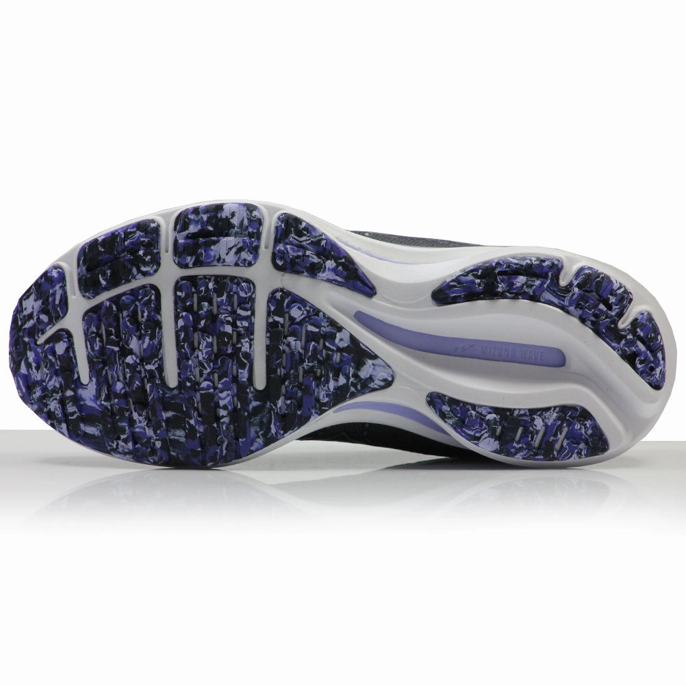 Chunky Running Shoes Mizuno Wave Rider 25 Women's Running Shoe - Blackened Pearl/Vision Violet