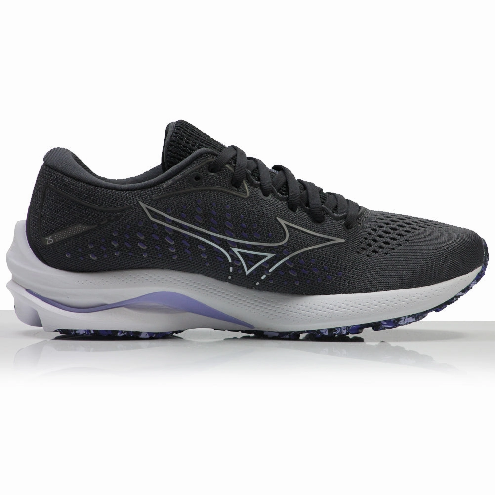 Mizuno Wave Rider 25 Women's Running Shoe - Blackened Pearl/Vision Violet Free 5.0 Running Shoes