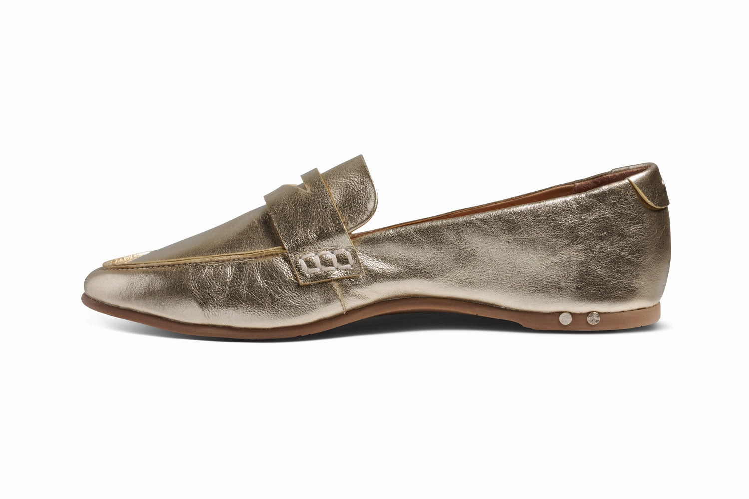 MOORHEN - Gold Loafers At