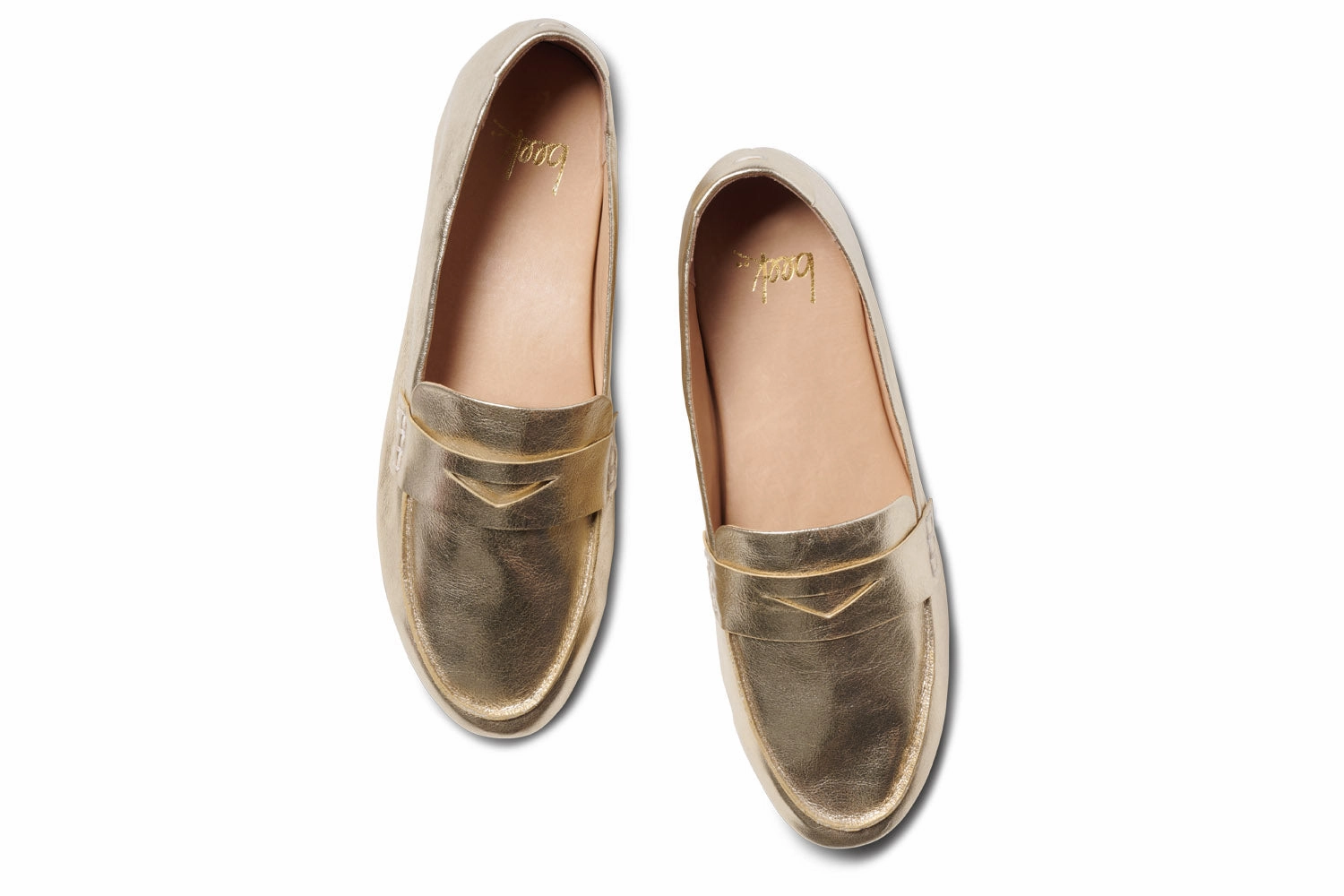 MOORHEN - Gold Snaffle Pebble Grain Leather Kiltie Loafers