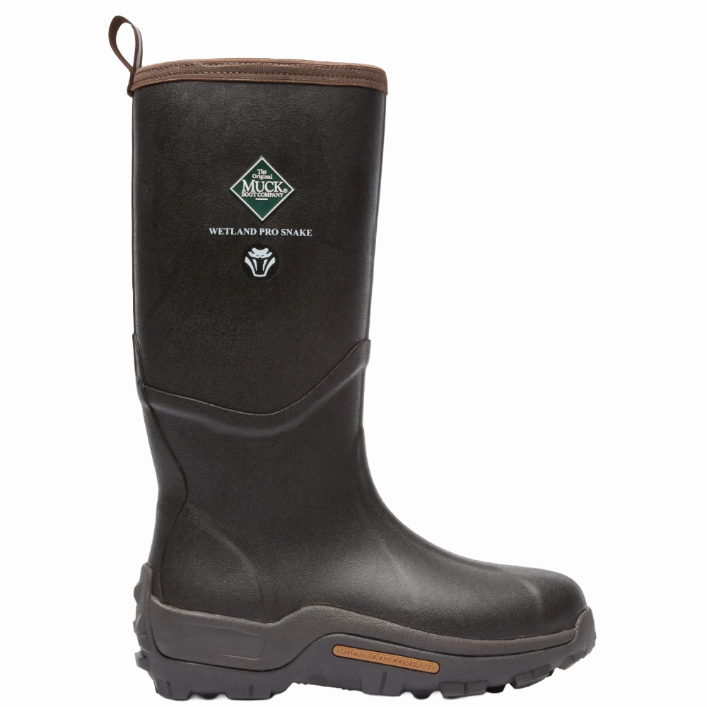 Boots In The Fall Muck Men's Wetland Pro Brown Waterproof Snake Boots