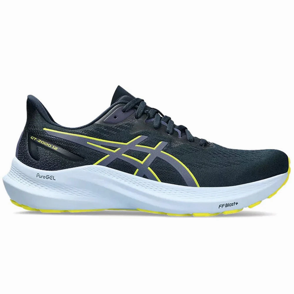 Men's Asics GT-2000 12, French Blue/Bright Yellow, 9.5 4E Extra Wide Dsw Shoes Asics