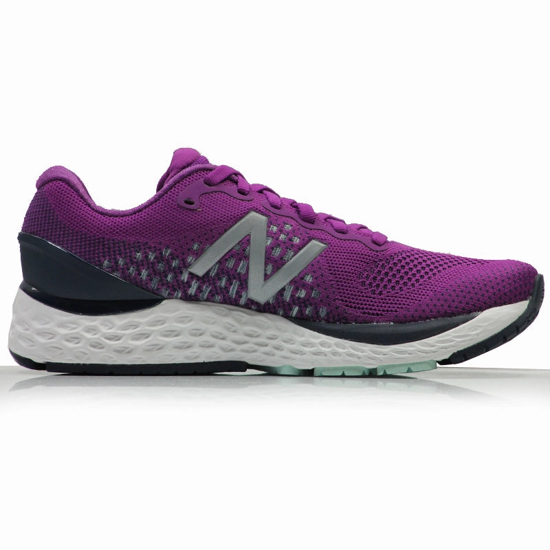 Running Shoes On New Balance Fresh Foam 880v10 Women's Wide Fit Running Shoe - Plum/Natural Indigo