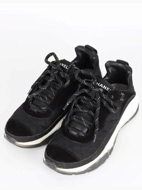 Shoe Show Sneakers New mixed fiber quilting sneakers 36 5 235 Chanel