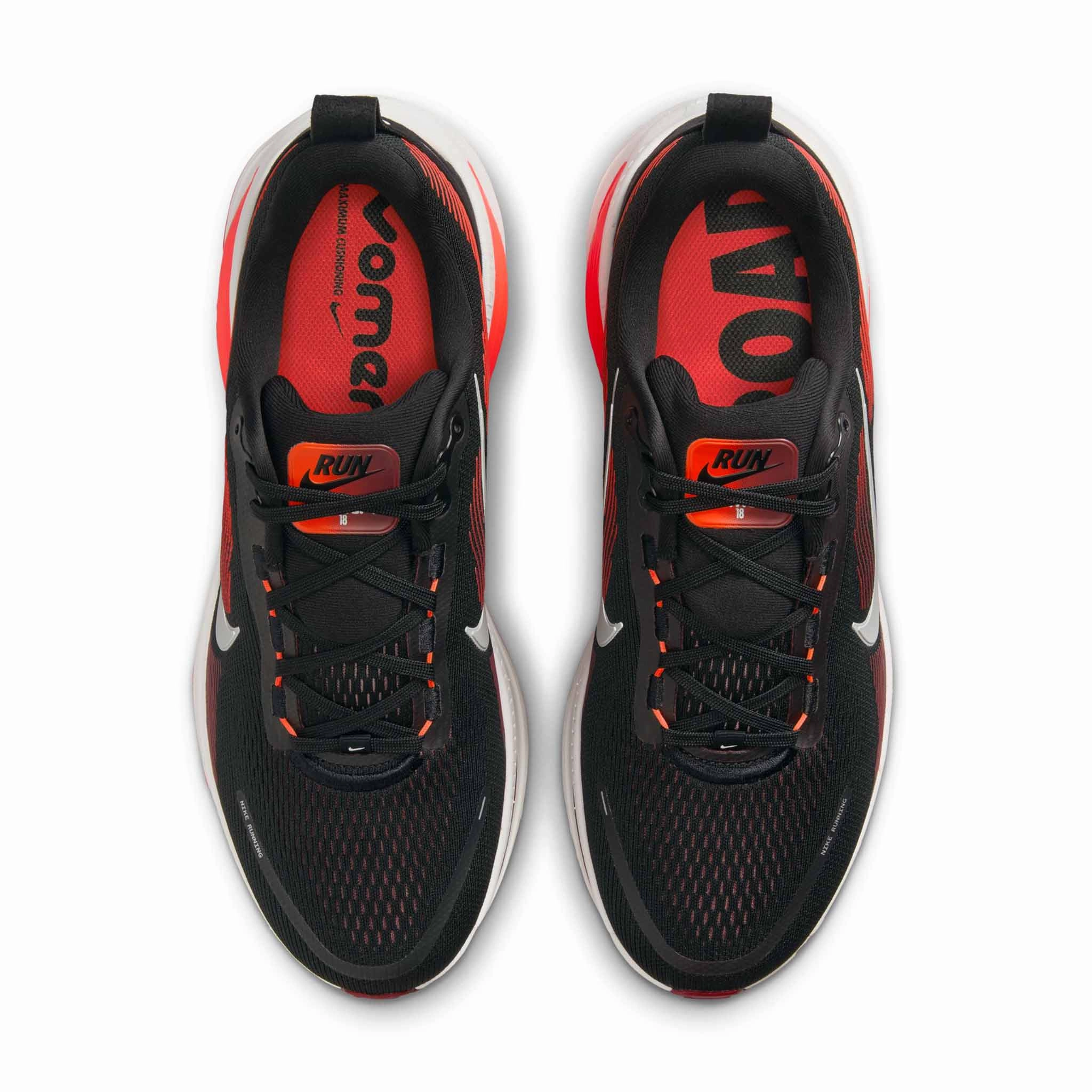 Nike | Men's Vomero 18 Road Running Shoes - Black/Summit White-Bright Crimson Star Shoes Nike