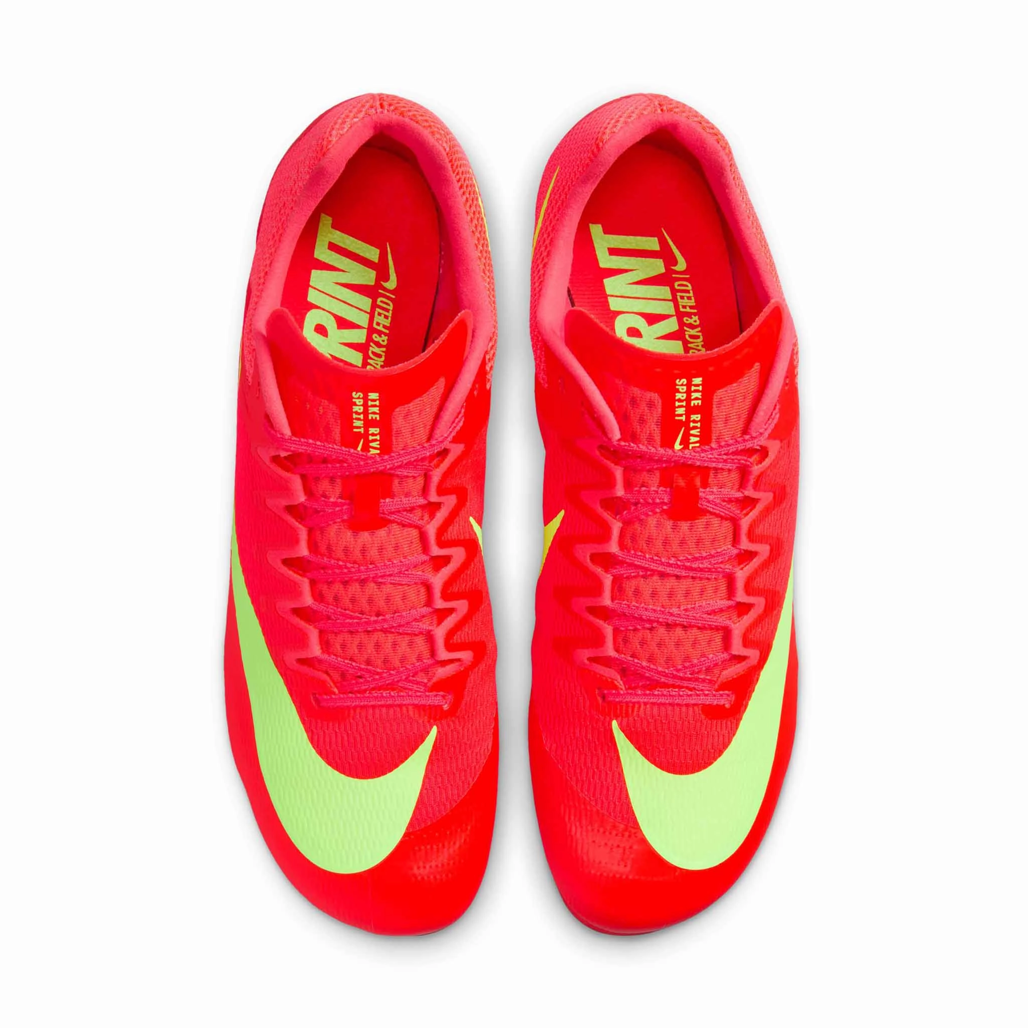 Ronaldo Soccer Shoes Nike Nike | Unisex Zoom Rival Sprint Track & Field Sprinting Spikes - Bright Crimson/Washed Coral-Hyper Orange