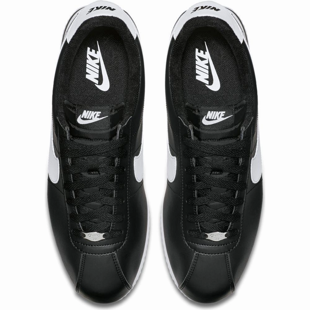 Nba Nike Shoes NIKE CORTEZ BASIC LEATHER BLACK WHITE
