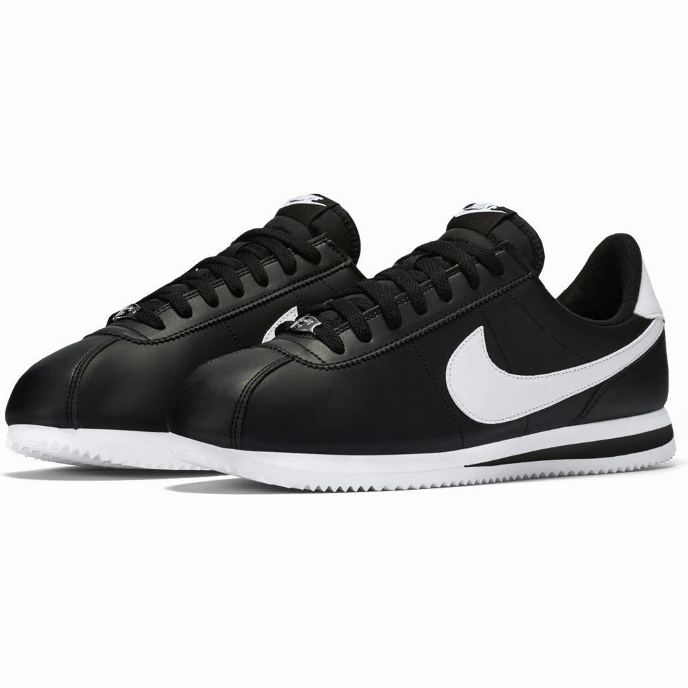 Nike Free Run Shoes NIKE CORTEZ BASIC LEATHER BLACK WHITE