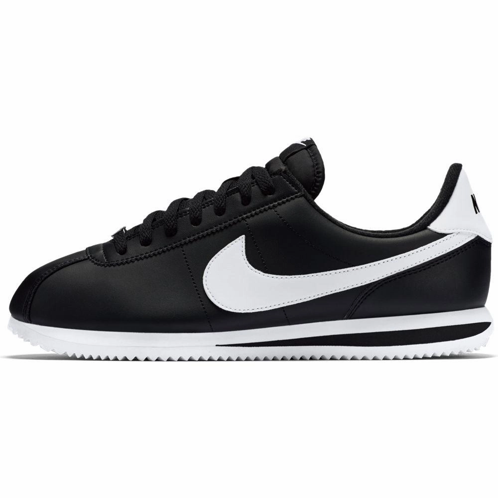 NIKE CORTEZ BASIC LEATHER BLACK WHITE Tactical Shoes Nike