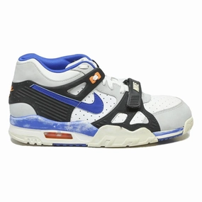 NIKE Air Trainer 3 Mens Low Top Trainers White Blue Black Leather UK 9 Nike Vaporfly Shoes
