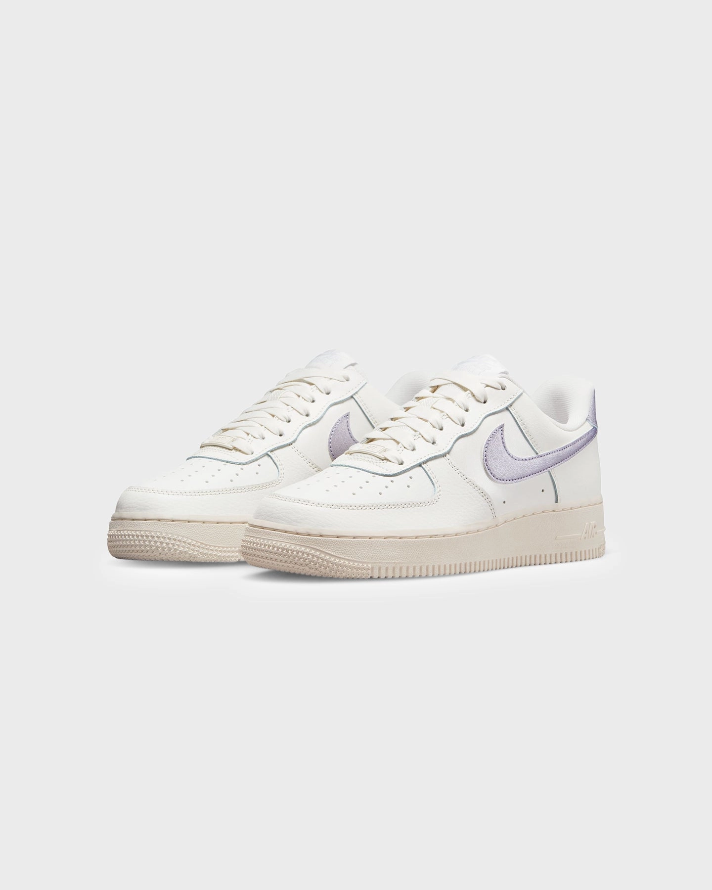 Nike Women's Air Force 1 '07 Essentials Sail/Oxygen Purple Nike Low Profile Shoes