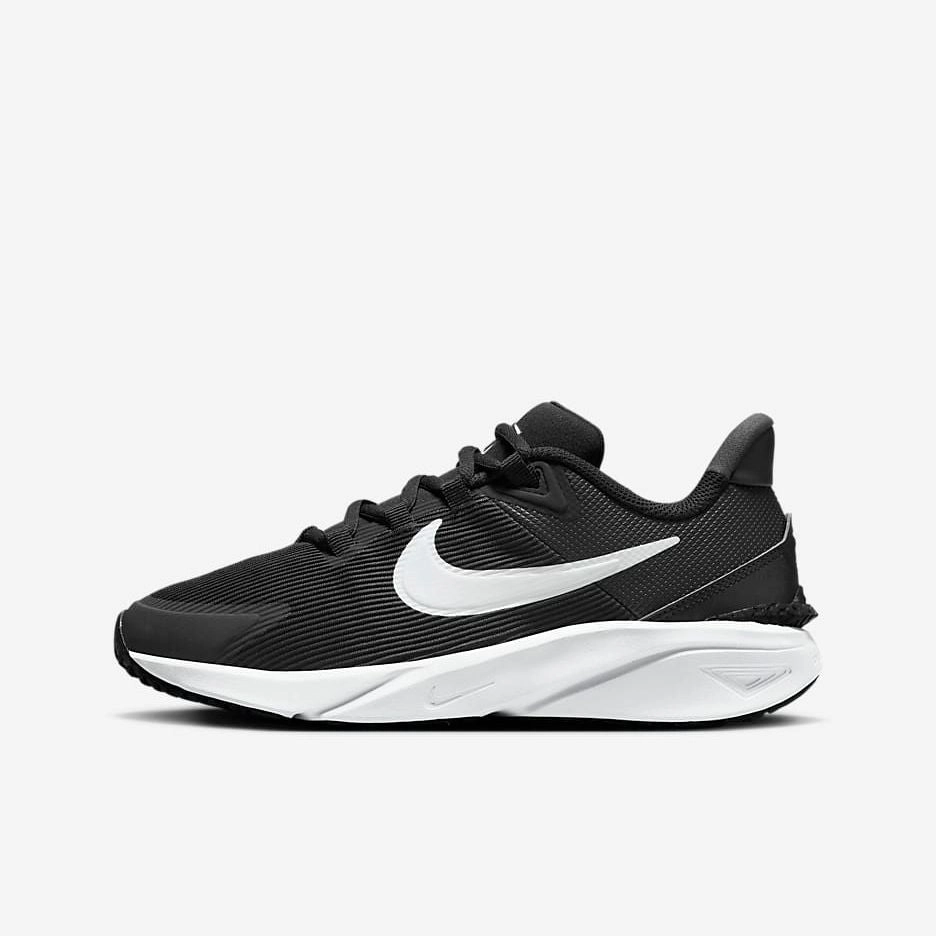 Nike Kid's Star Runner 4 Shoes - Black / White Nike Suede Tennis Shoes