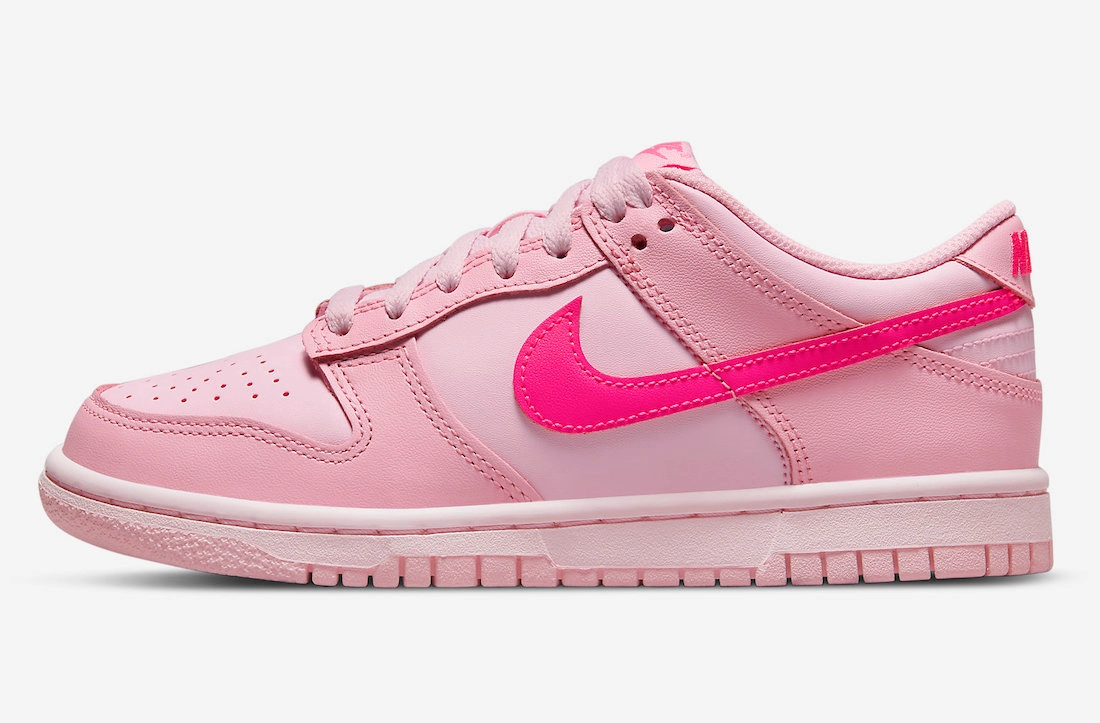 Nike Kid's Dunk Low GS Shoes - Triple Pink Nike Sequin Shoes